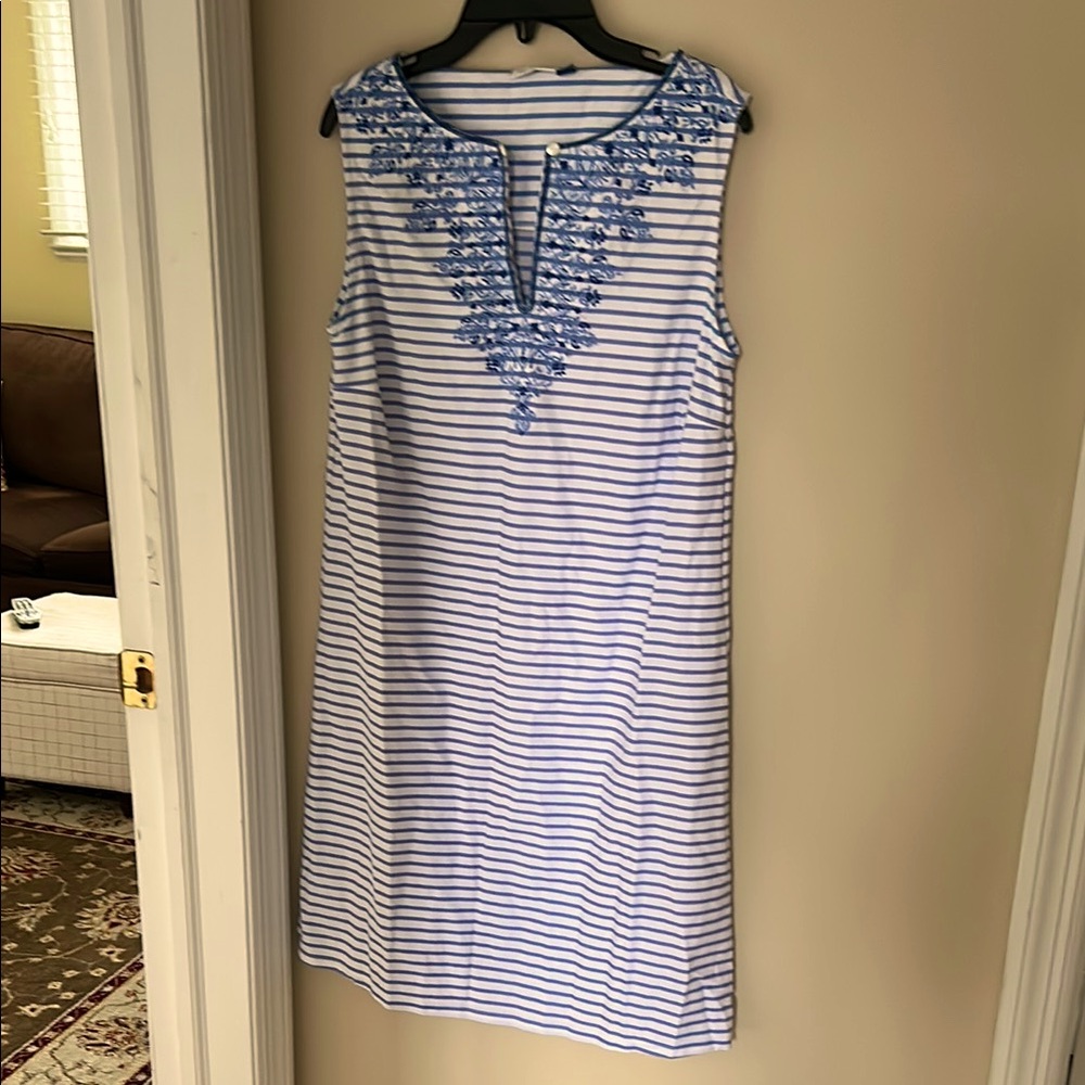 Talbots Beach Coverup/Blue and White Striped/Size XS